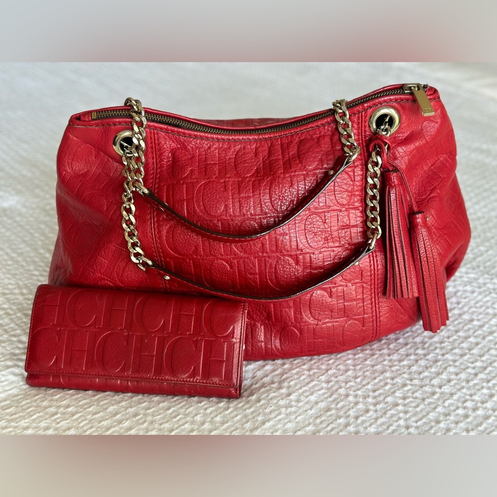 COPY - Carolina Herrera red handbag!!